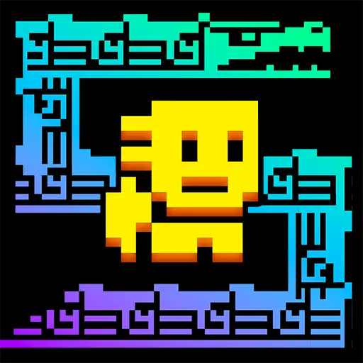 Tomb of the Mask unblocked game icon showing neon retro maze design